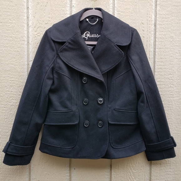 Guess Peacoat Coat Jacket - Picture 2 of 8